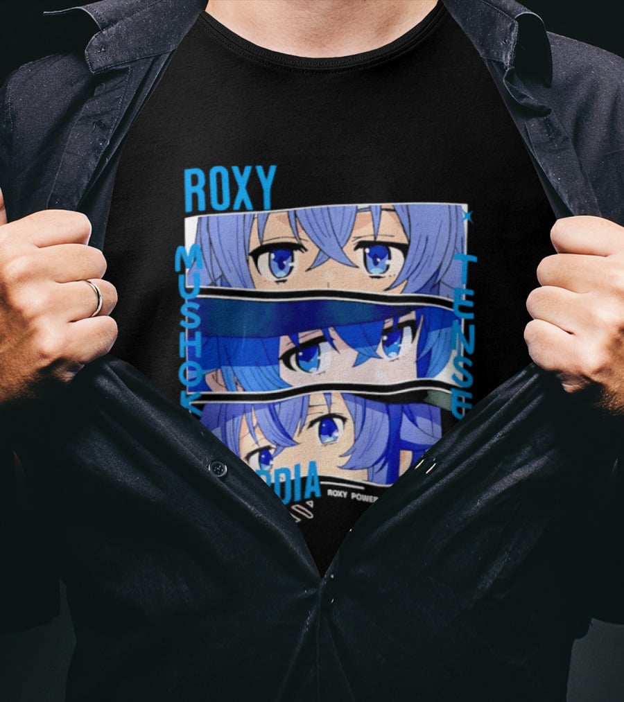Roxy Mushoku Tensei Migurdia Anime Blue Character Eyes T-Shirt