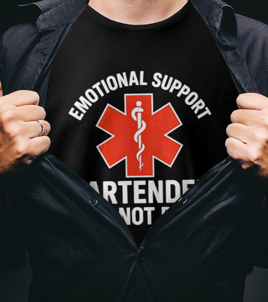 Emotional Support Bartender Do Not Pet EMS T-Shirt