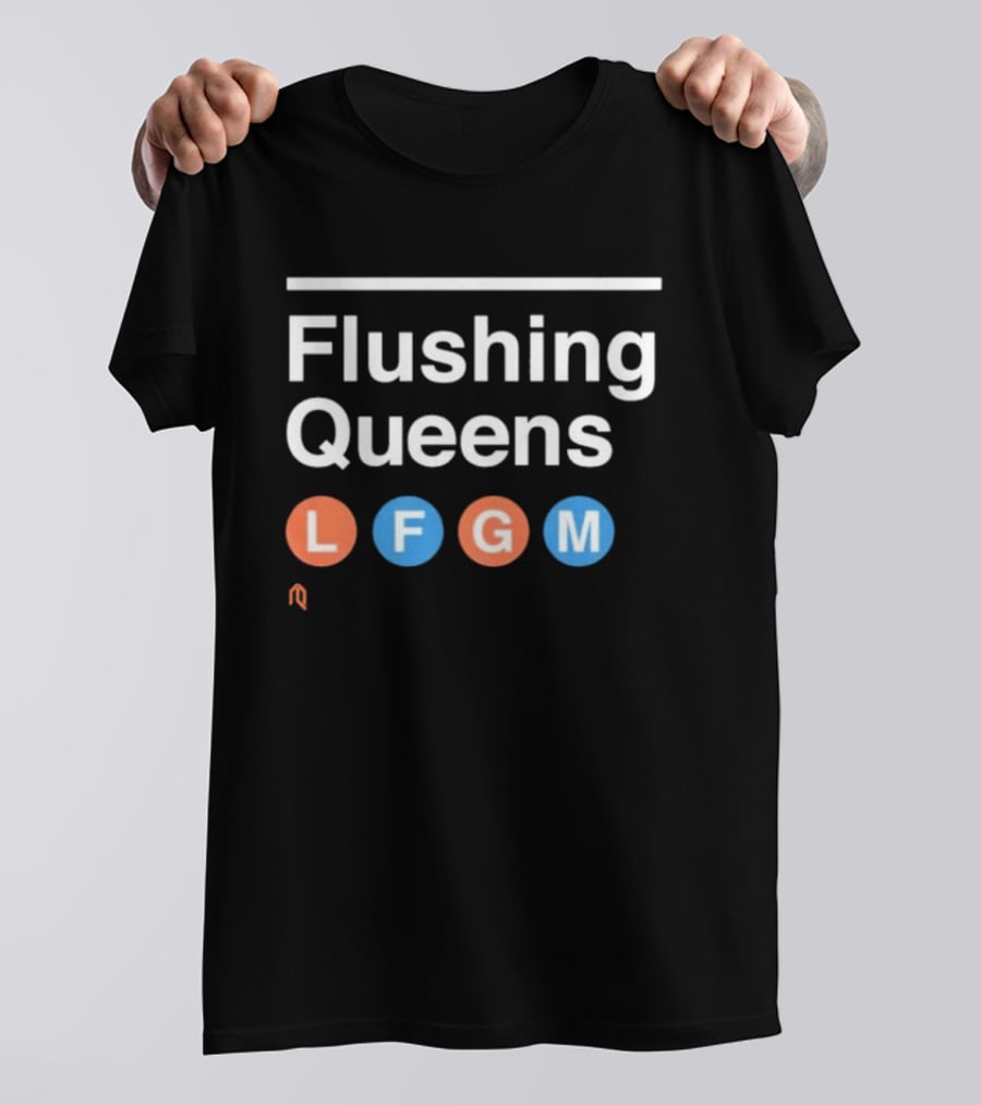 Flushing Queens L F G M Baseball Theme New York Mets T-Shirt