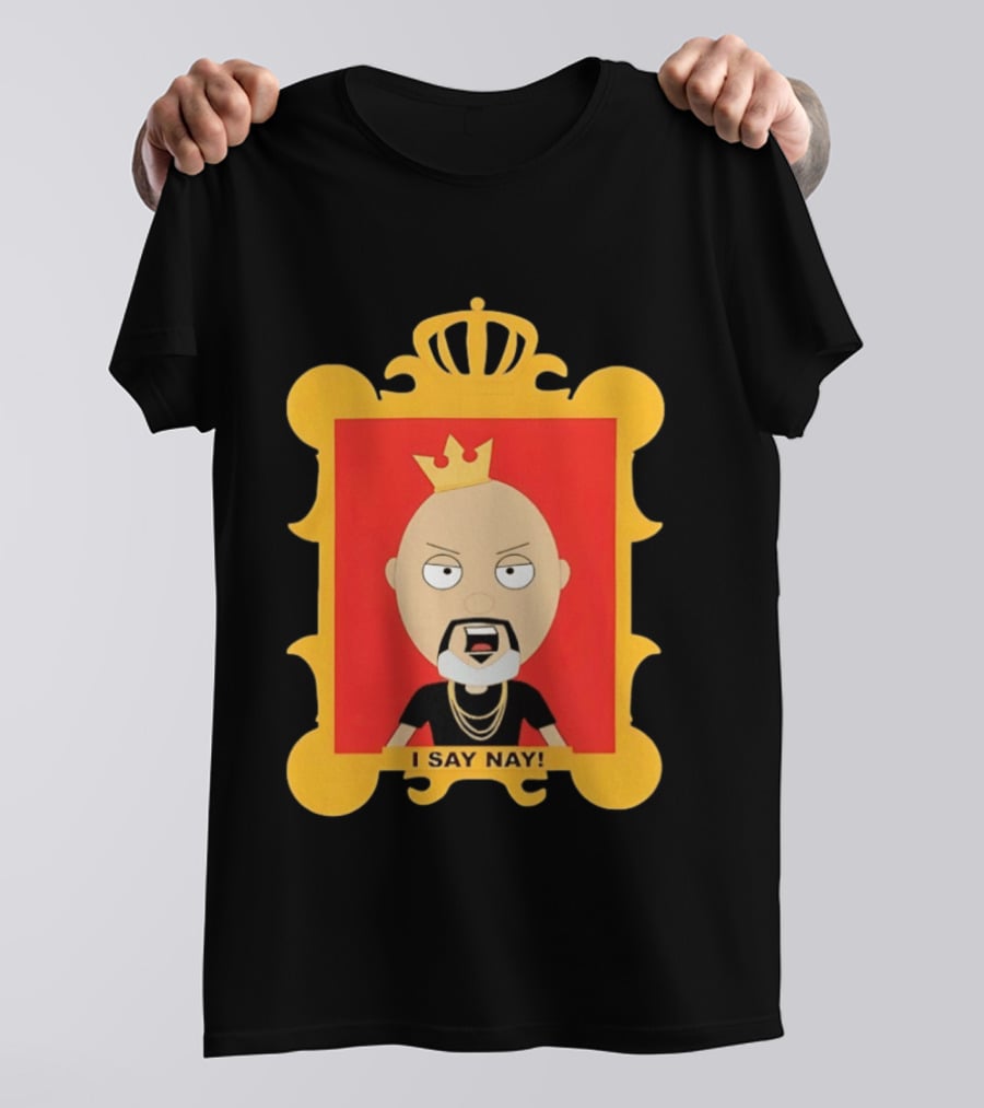 Sir Joseph I Say Nay Crowned Cartoon Character Framed Image T-Shirt