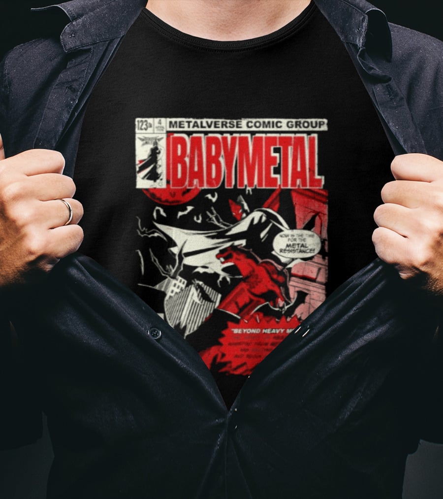 BABYMETAL Beyond Infinity Fox Man Metalverse Comic Group T-Shirt