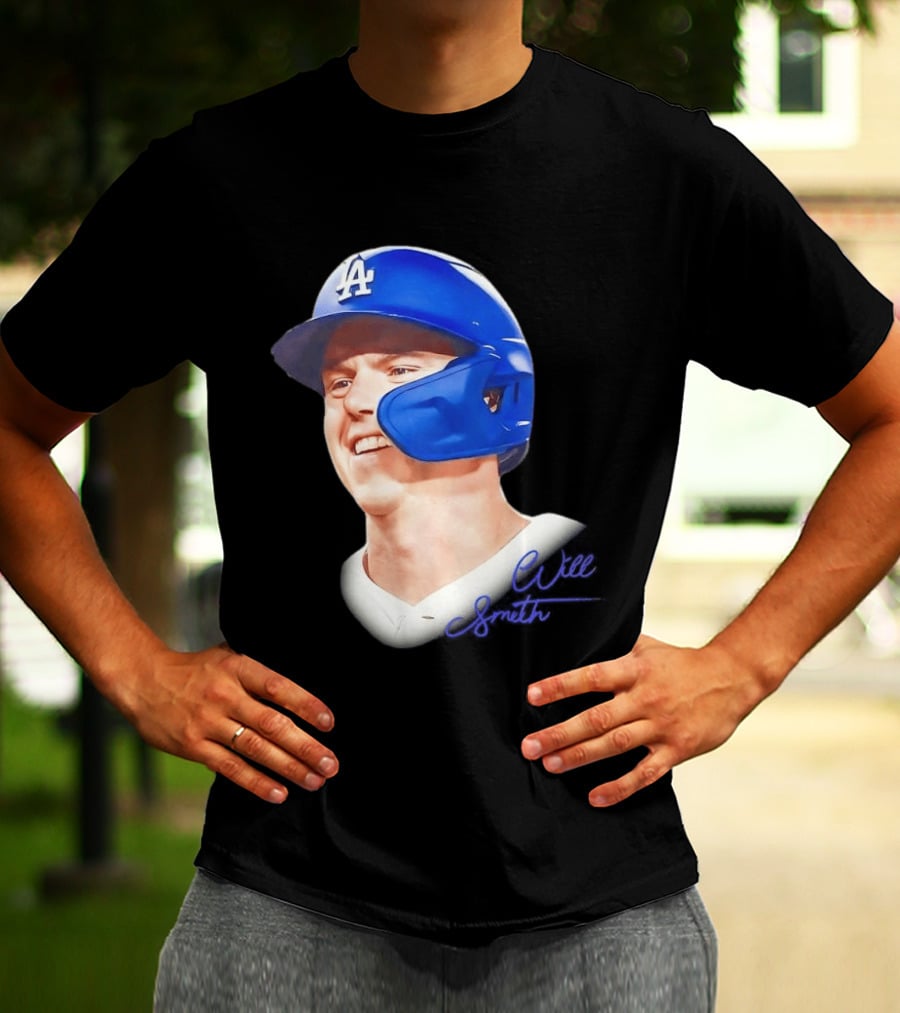 Los Angeles Dodgers MLB 2026 Big Face Will Smith Signature T-Shirt