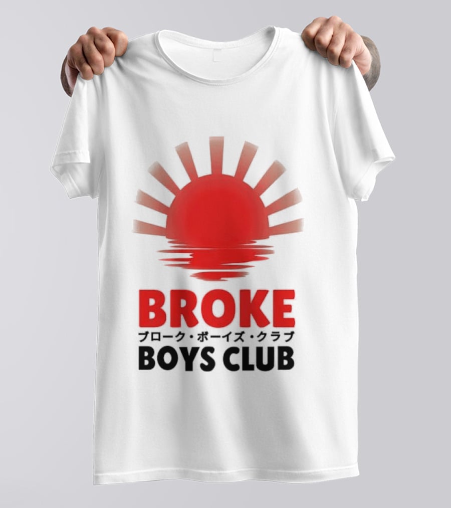 Broke Boys Club Rising Sun Graphic Red And Black T-Shirt