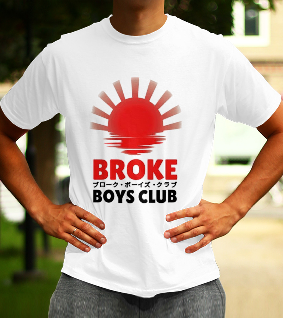 Broke Boys Club Rising Sun Graphic Red And Black T-Shirt