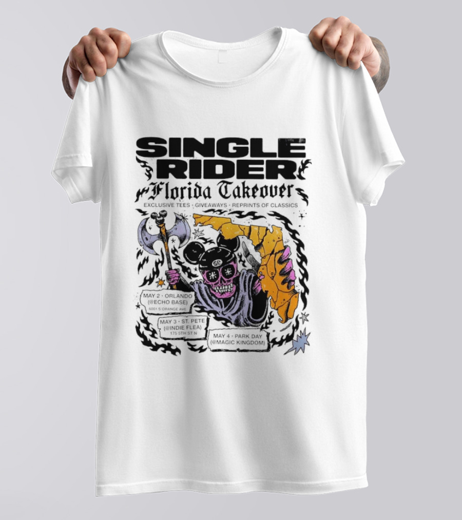 SINGLE RIDER Florida Takeover Exclusive Collectible Limited Edition T-Shirt
