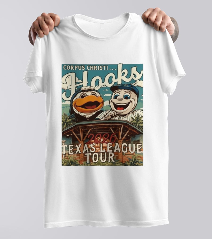 Corpus Christi Hooks 2026 Texas League Tour Stadium Fun T-Shirt