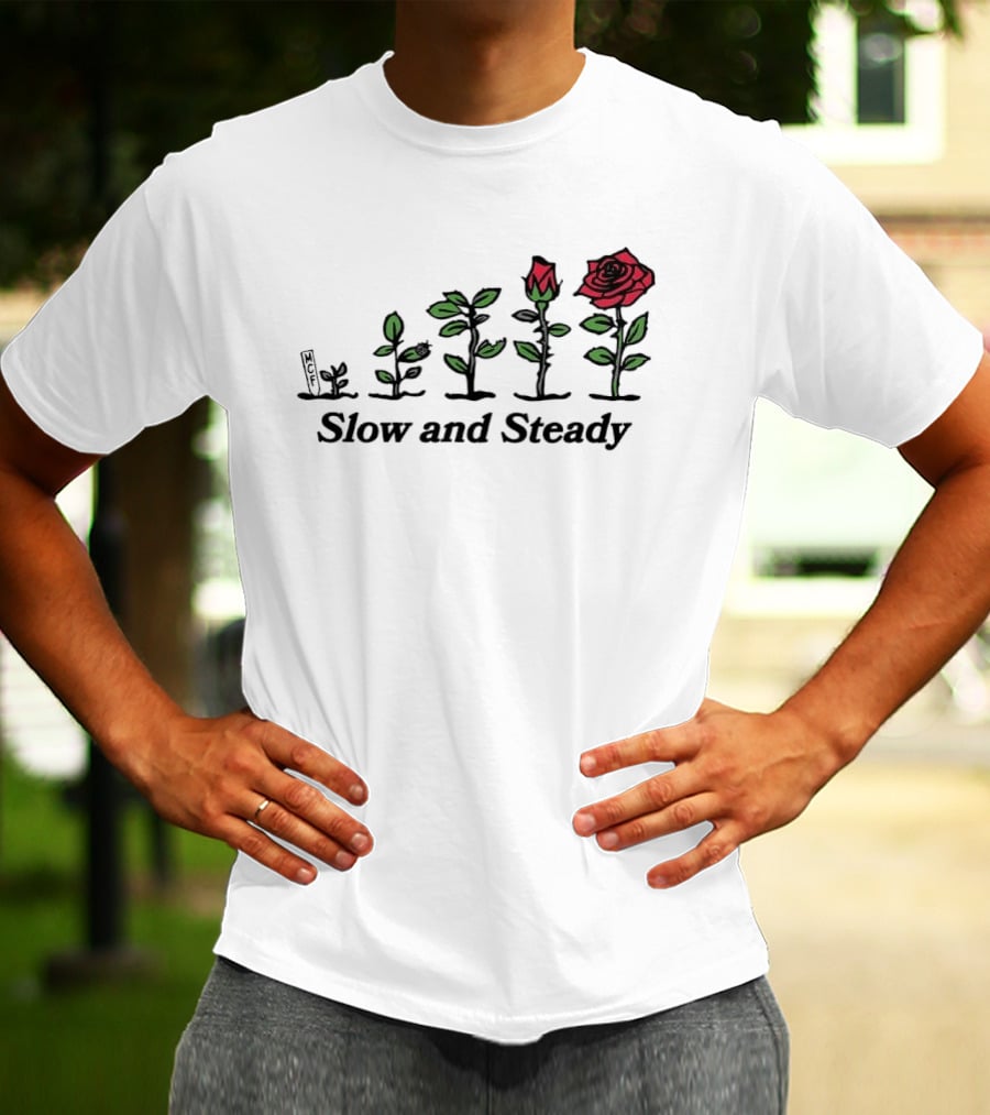 Slow And Steady Flower Growth Stages Rose Blossom T-Shirt