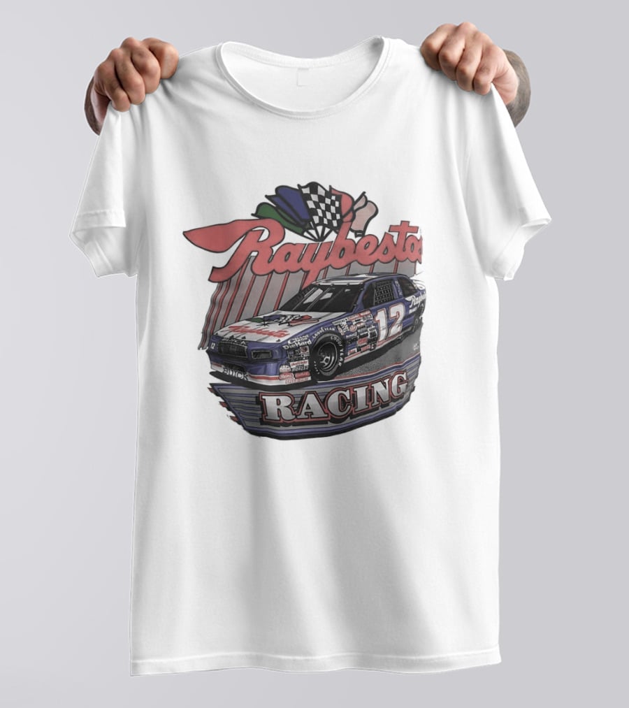 Raybestos Racing 1991 Car No. 12 Checkered Flags T-Shirt
