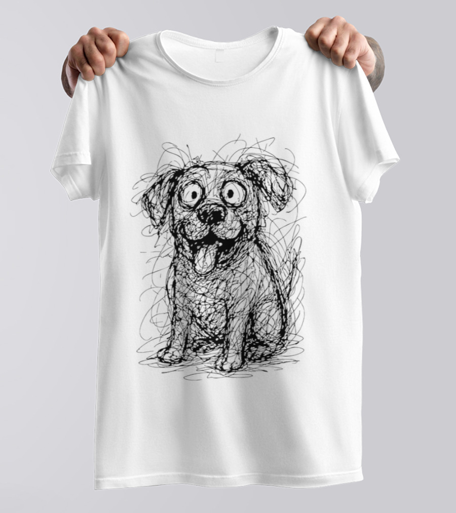 Whimsical Dog Drawing For Dog Lovers T-Shirt
