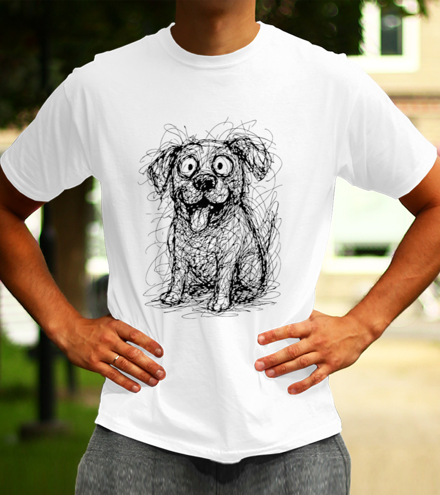 Whimsical Dog Drawing For Dog Lovers T-Shirt