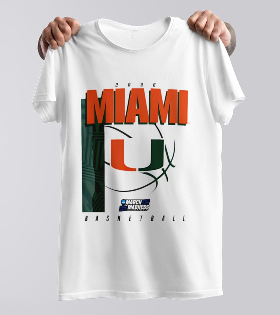 2026 Miami Hurricanes March Madness Basketball NCAA T-Shirt