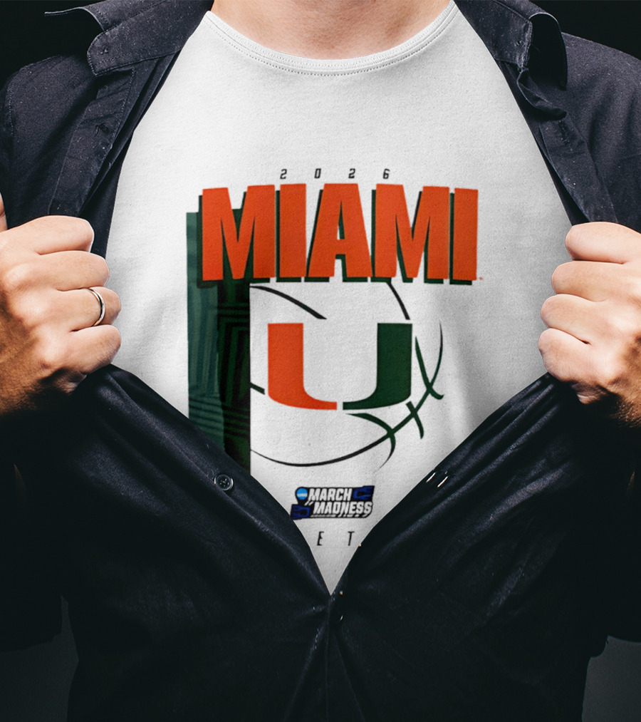 2026 Miami Hurricanes March Madness Basketball NCAA T-Shirt