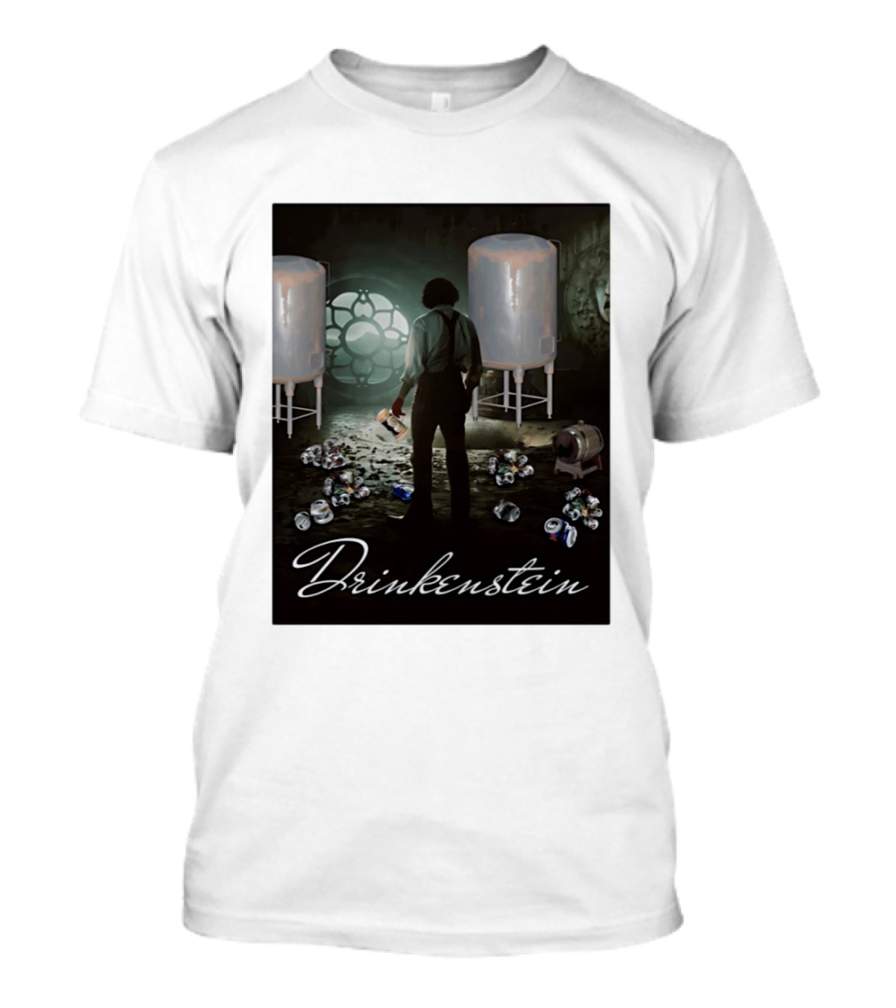 Drinkenstein Frankenstein Meme With Pile Of Soda Cans T-Shirt