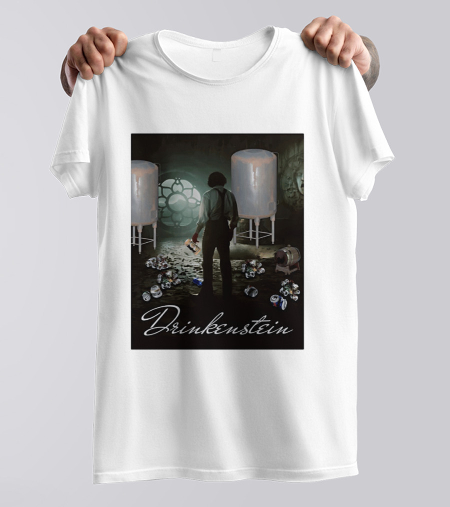 Drinkenstein Frankenstein Meme With Pile Of Soda Cans T-Shirt