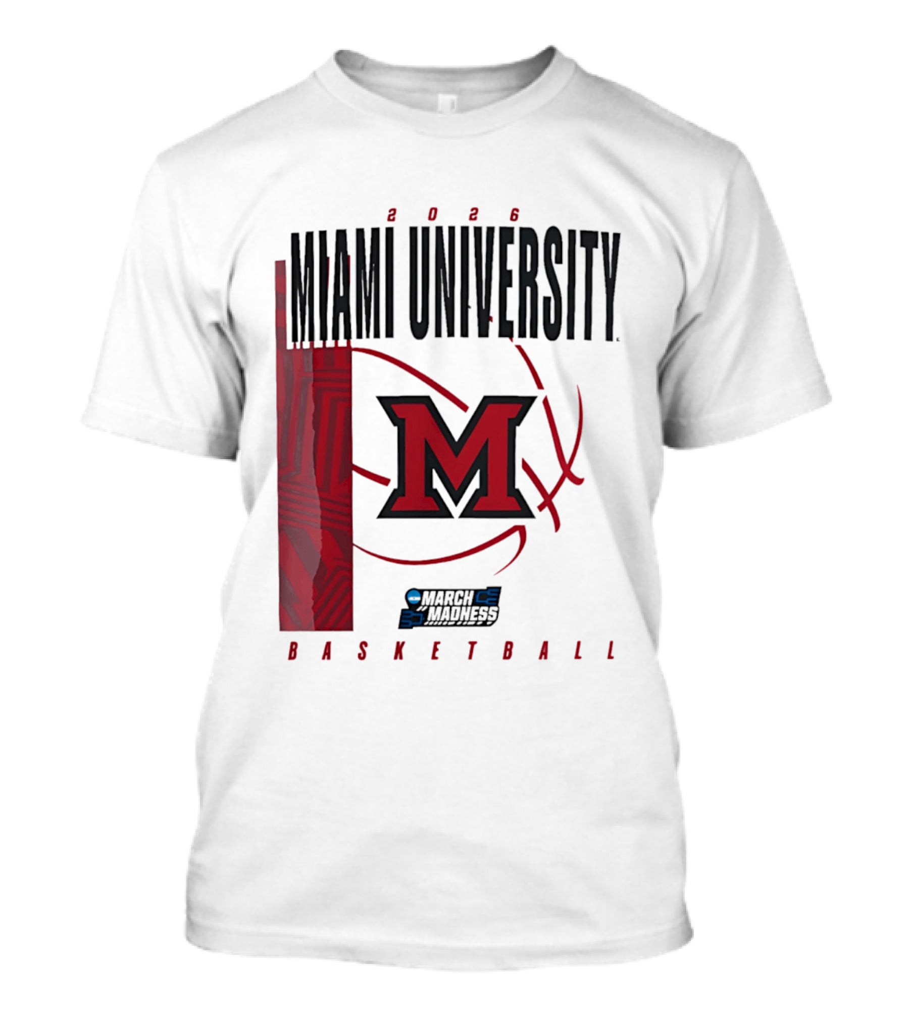 Miami University 2026 RedHawks March Madness Basketball T-Shirt