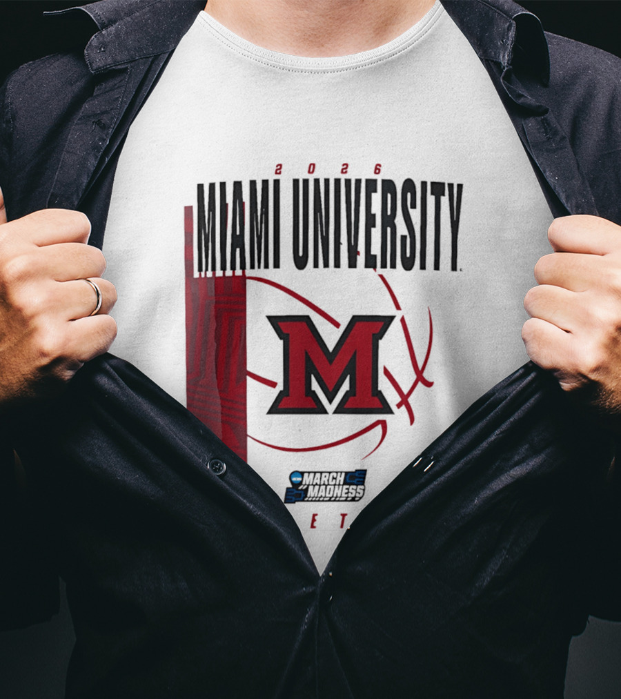 Miami University 2026 RedHawks March Madness Basketball T-Shirt