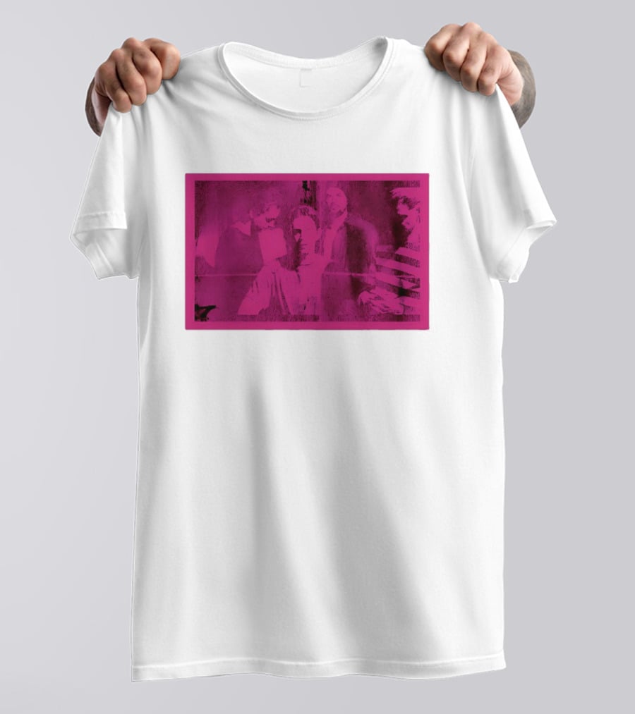 Frail State Of Mind Pink Abstract Band Collage T-Shirt