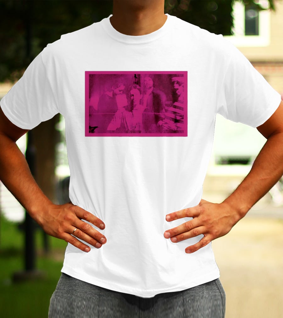 Frail State Of Mind Pink Abstract Band Collage T-Shirt