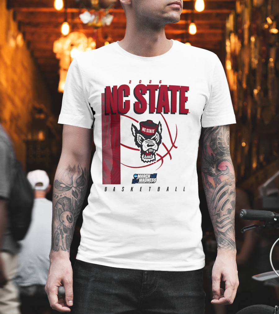 N.C. State Wolfpack 2026 March Madness Basketball T-Shirt
