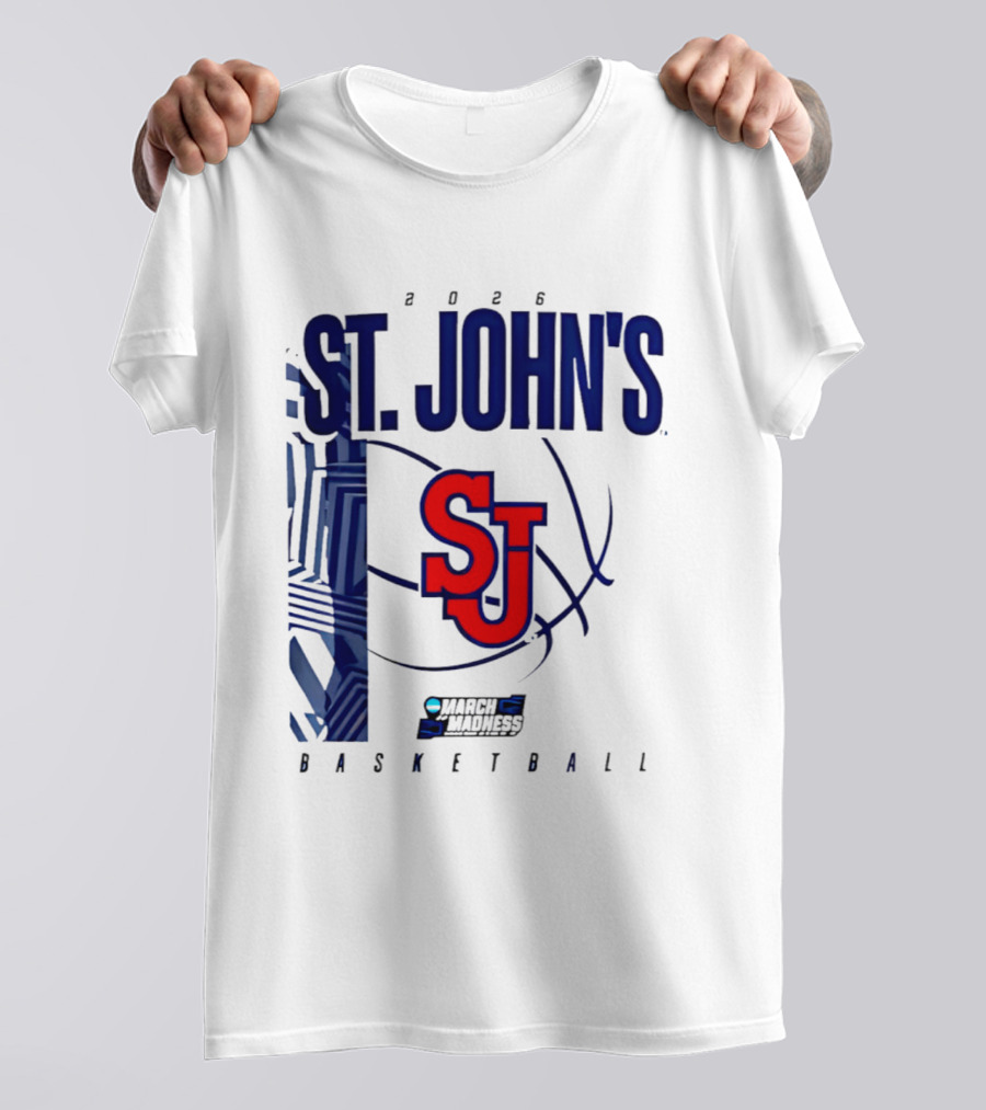 St. John's Red Storm NCAA 2026 March Madness Basketball SJ T-Shirt
