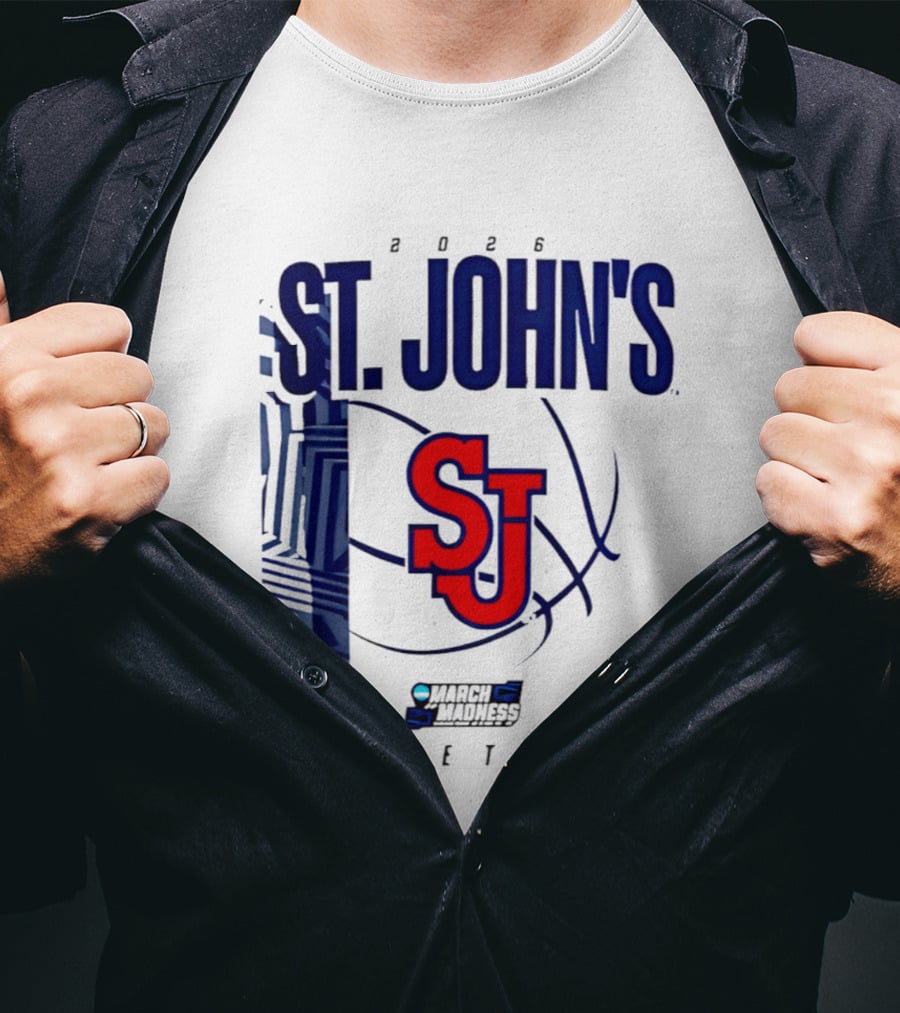 St. John's Red Storm NCAA 2026 March Madness Basketball SJ T-Shirt