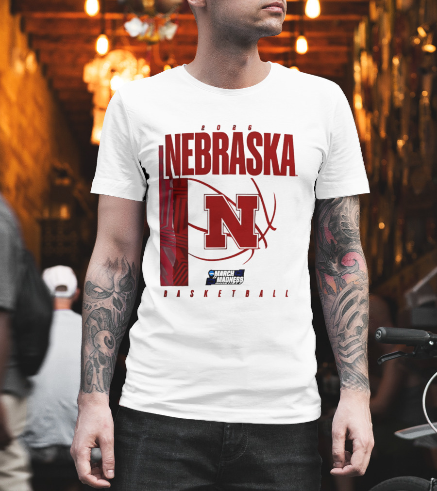 Nebraska Huskers 2026 March Madness Basketball NCAA T-Shirt