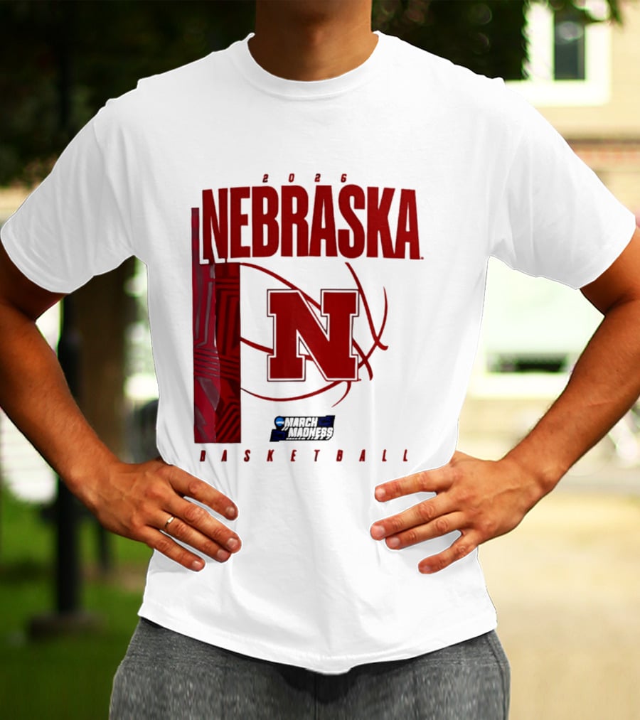 Nebraska Huskers 2026 March Madness Basketball NCAA T-Shirt