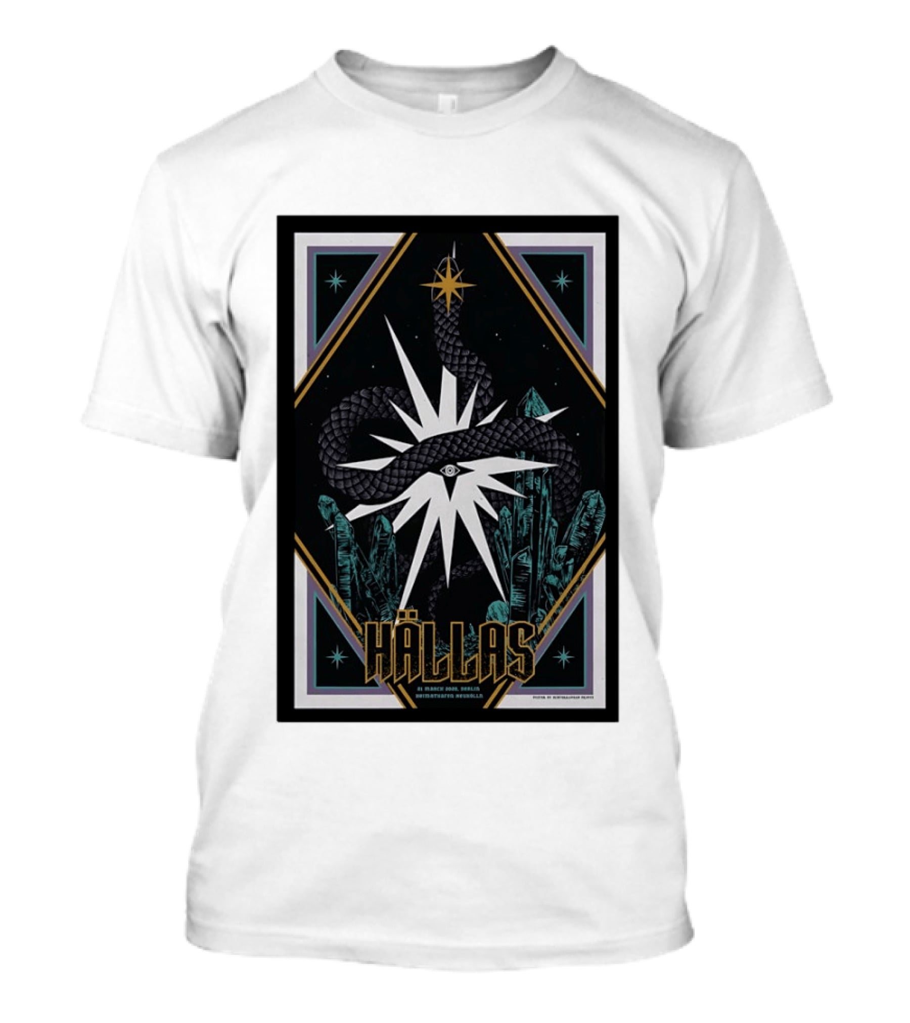 Hällas Berlin Germany Heimathafen Neukölln Tour March 21 2026 Star Snake Eye Crystals T-Shirt