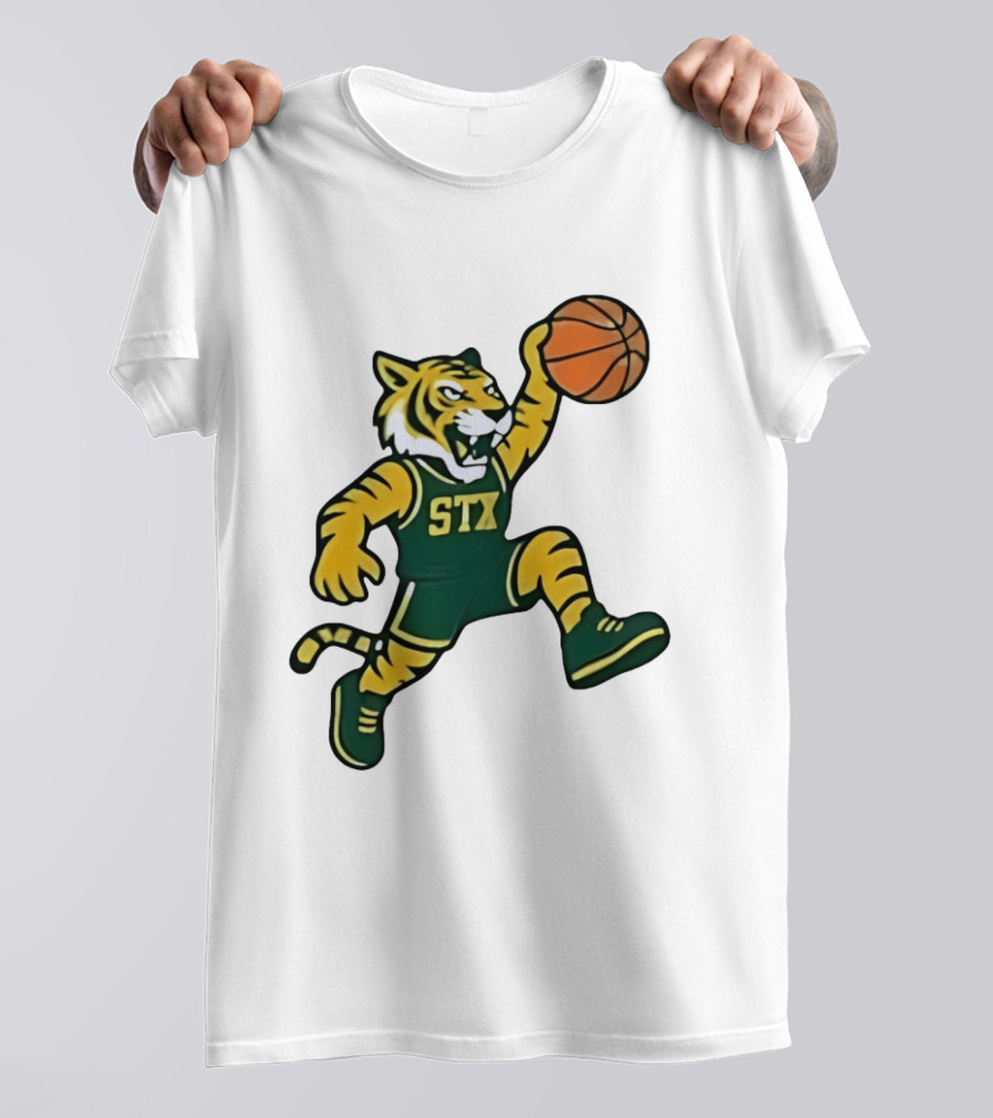 Northern Michigan Wildcats Basketball STX Tiger Dunking T-Shirt