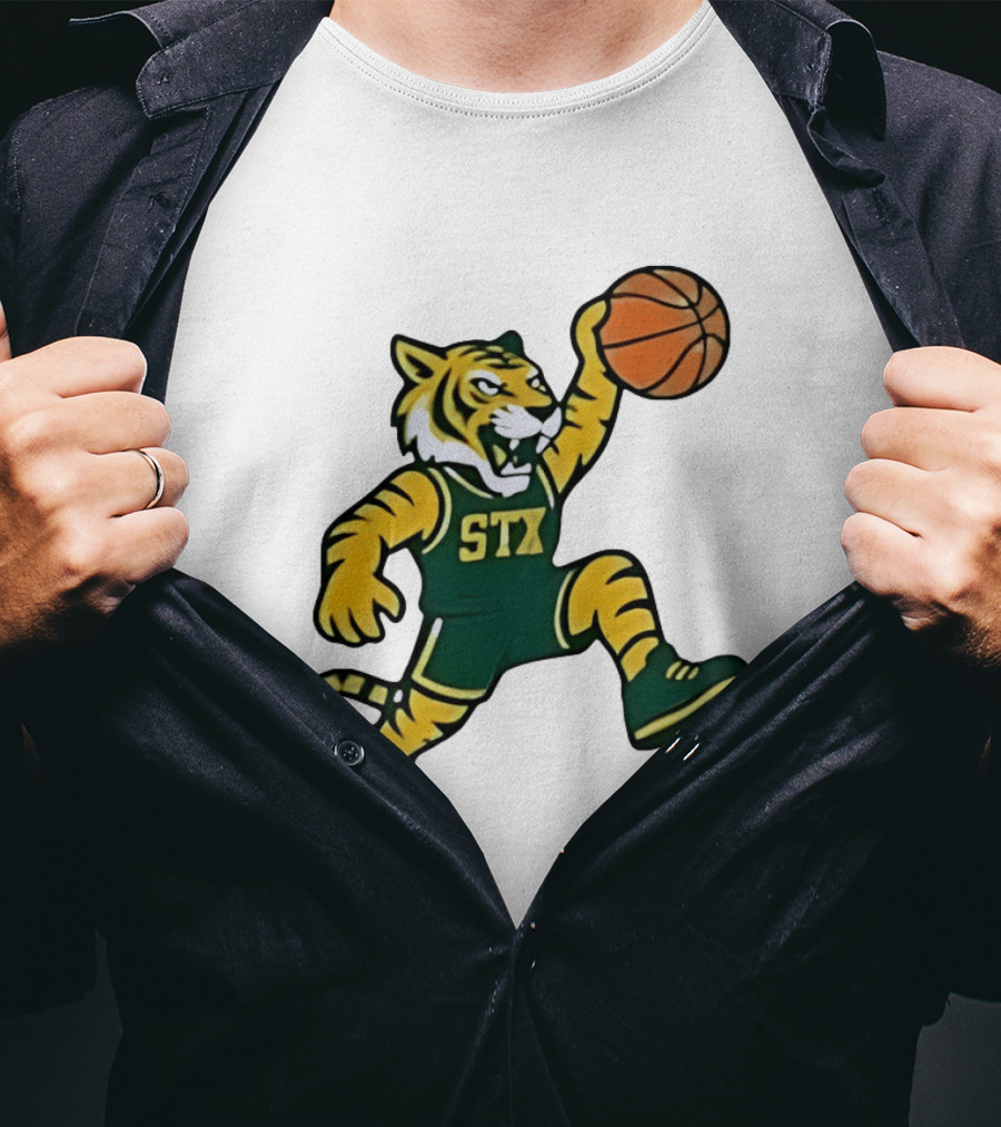 Northern Michigan Wildcats Basketball STX Tiger Dunking T-Shirt