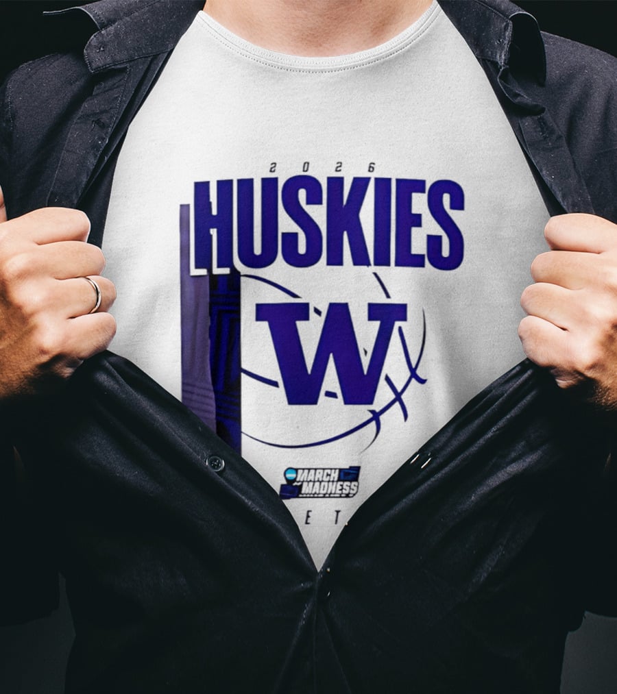 2026 Huskies W March Madness Basketball T-Shirt