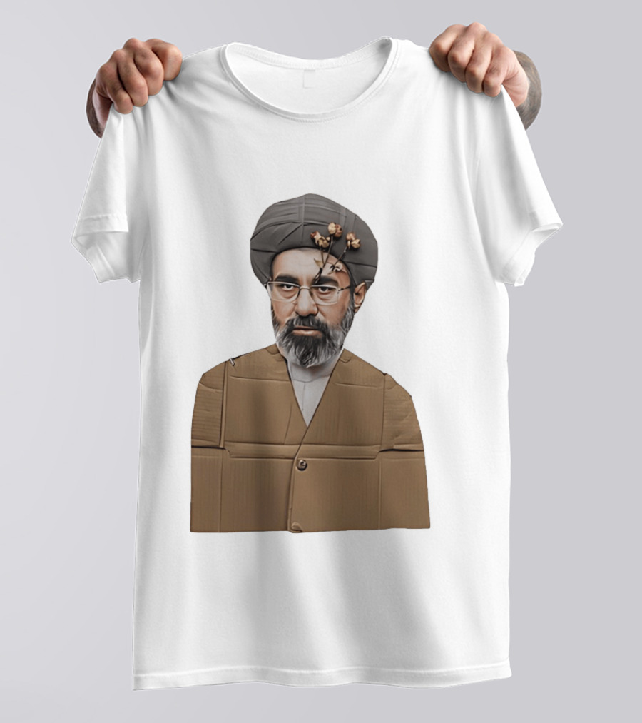 Ali Khamenei Ayatollah Cardboard Art With Flowers T-Shirt