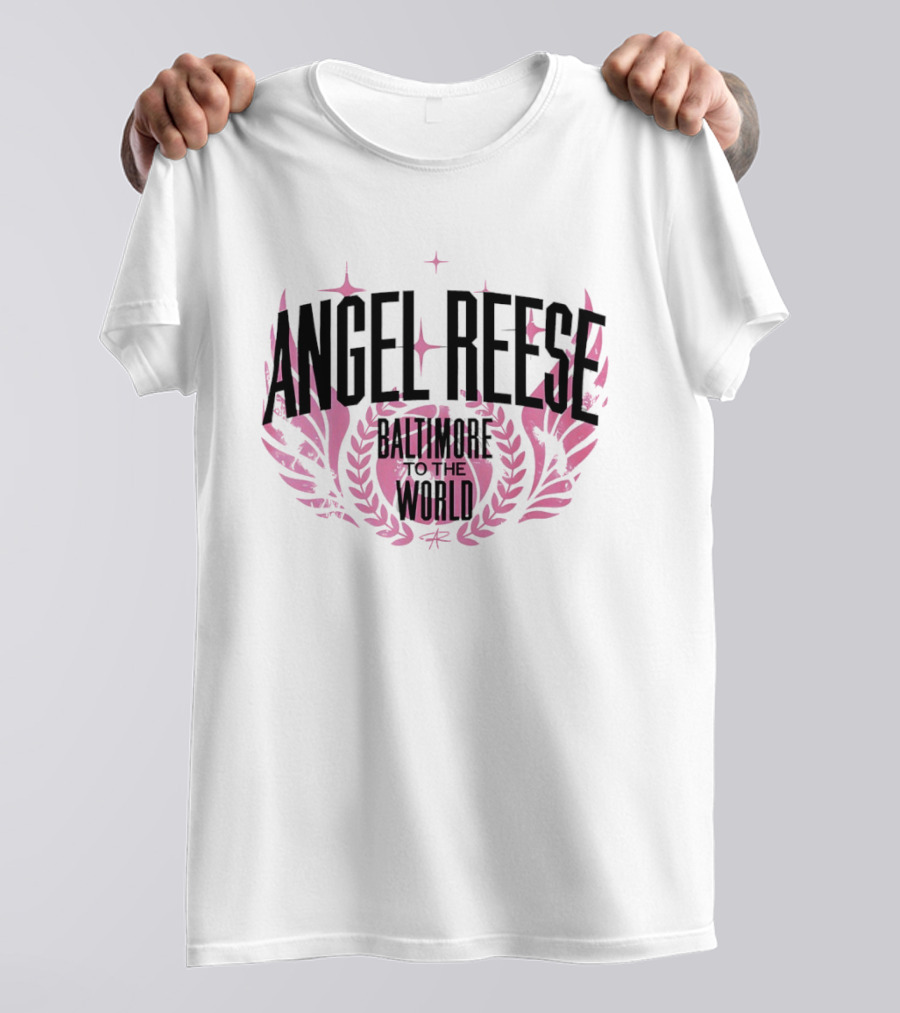 Angel Reese Baltimore To The World Basketball Wings And Stars T-Shirt