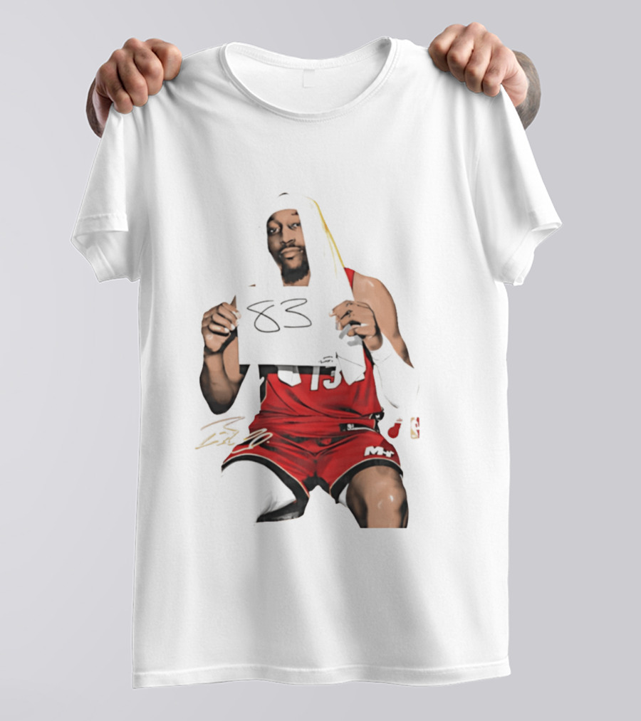 Bam 83 Miami Heat Bam Adebayo 13 Player Collage T-Shirt