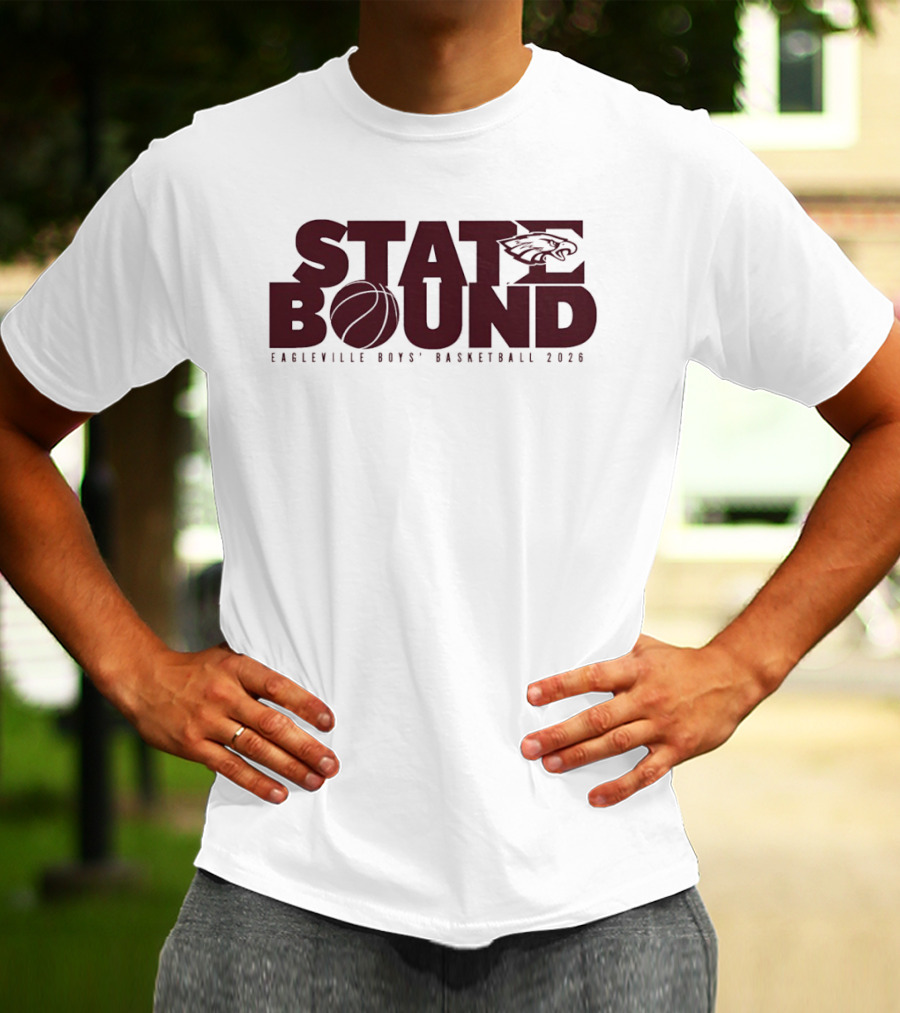 Eagleville Boys' Basketball 2026 State Bound Eagle T-Shirt