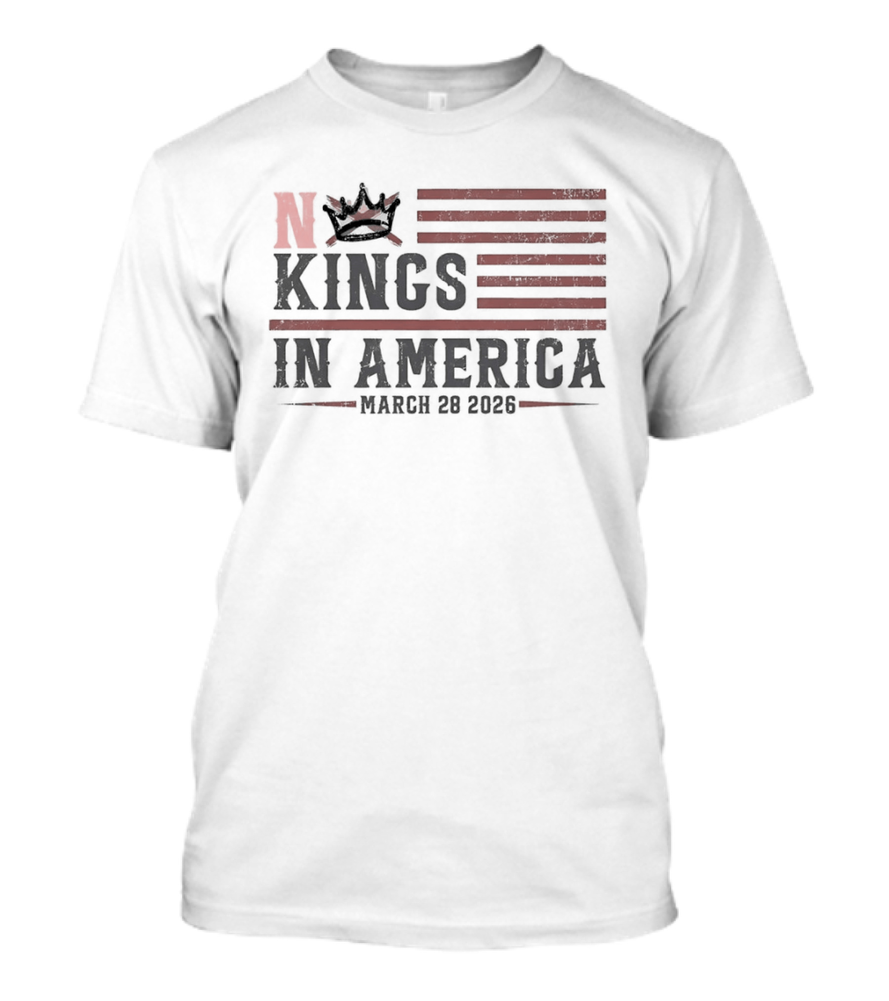 No Kings In America Crown March 28 2026 T-Shirt