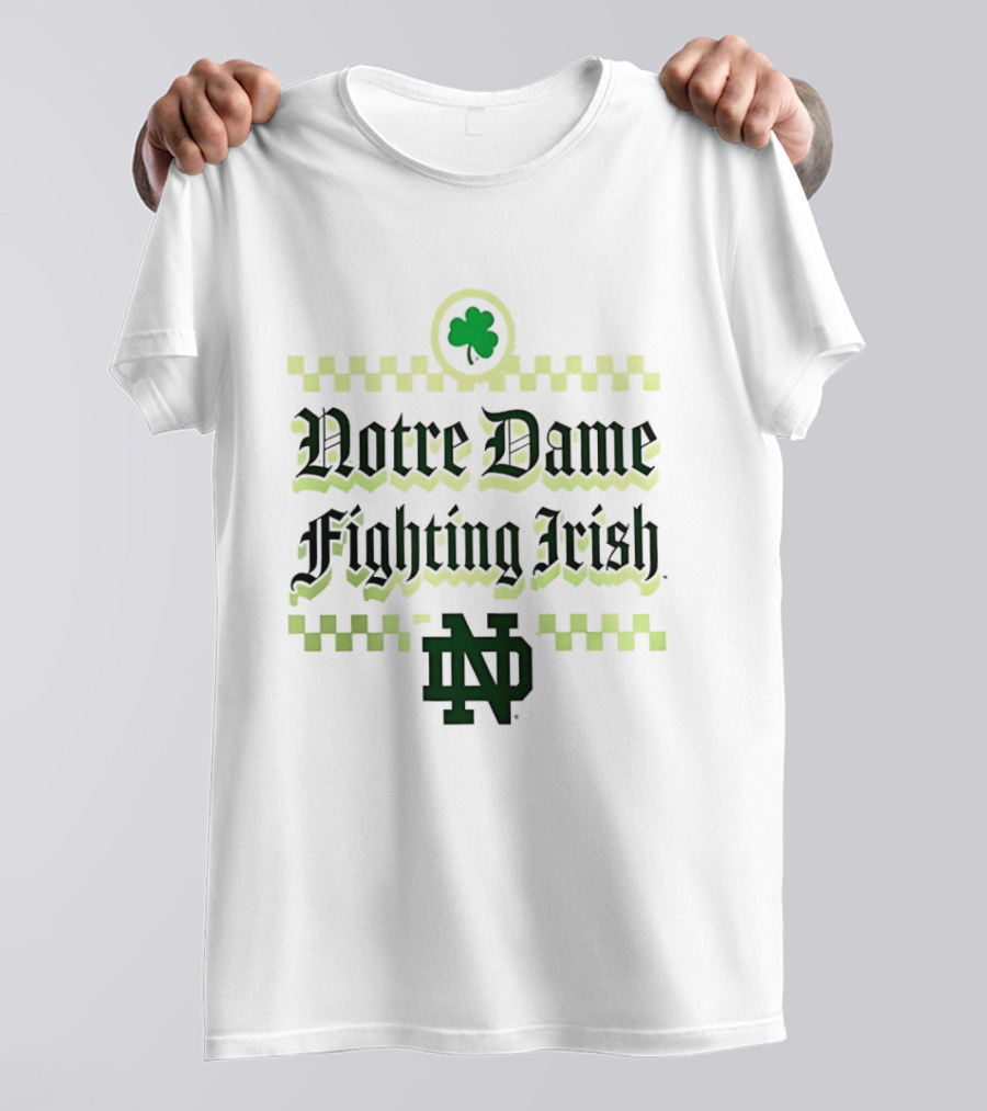 Notre Dame Fighting Irish ND Clover St Patrick's Day T-Shirt