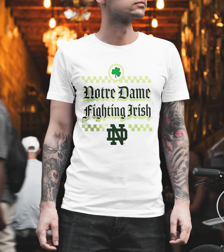 Notre Dame Fighting Irish ND Clover St Patrick's Day T-Shirt