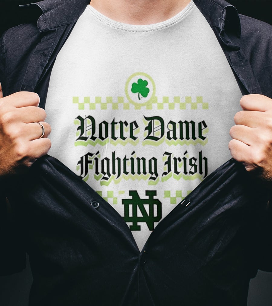 Notre Dame Fighting Irish ND Clover St Patrick's Day T-Shirt