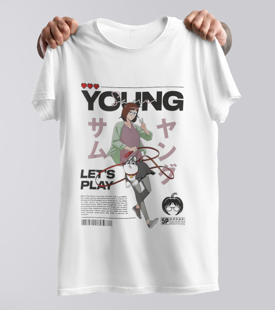 Let's Play Sam Young Magazine Cover Anime T-Shirt