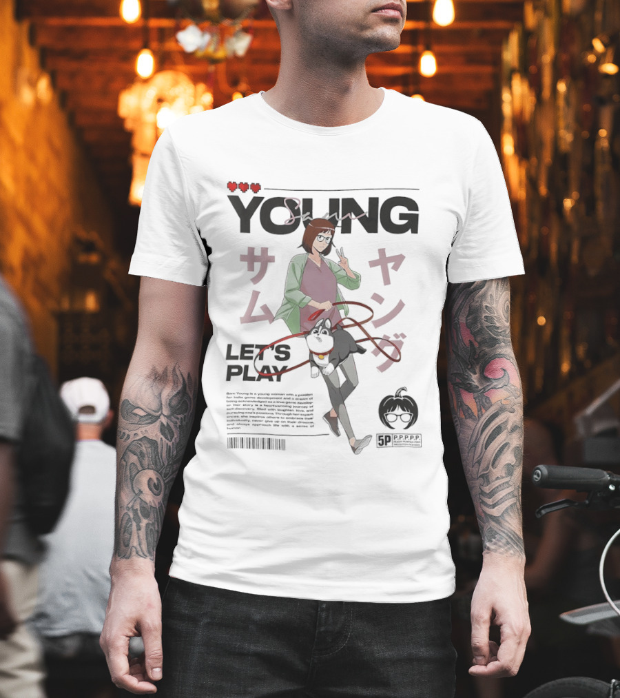 Let's Play Sam Young Magazine Cover Anime T-Shirt