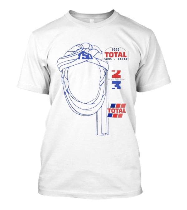 Vintage 1993 Paris Dakar Total Racing Adventure T-Shirt