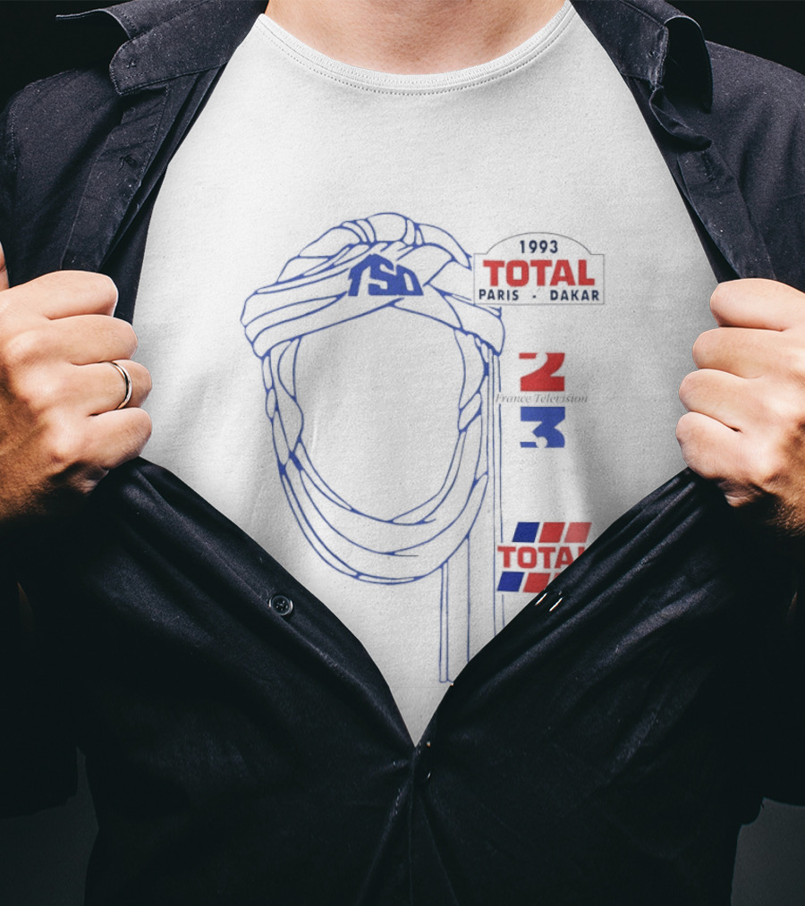 Vintage 1993 Paris Dakar Total Racing Adventure T-Shirt