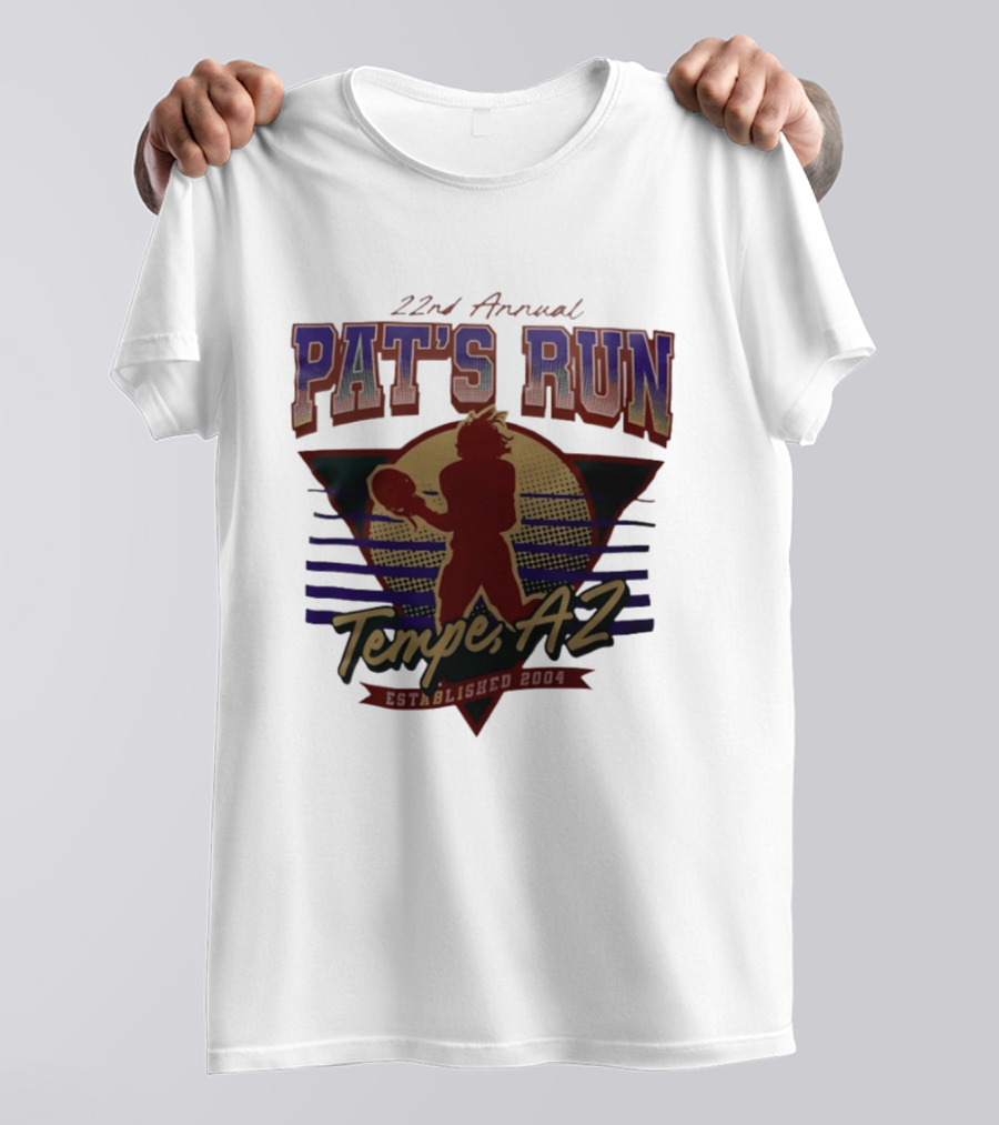 22nd Annual Pat's Run Tempe AZ Football Legacy Established 2004 T-Shirt
