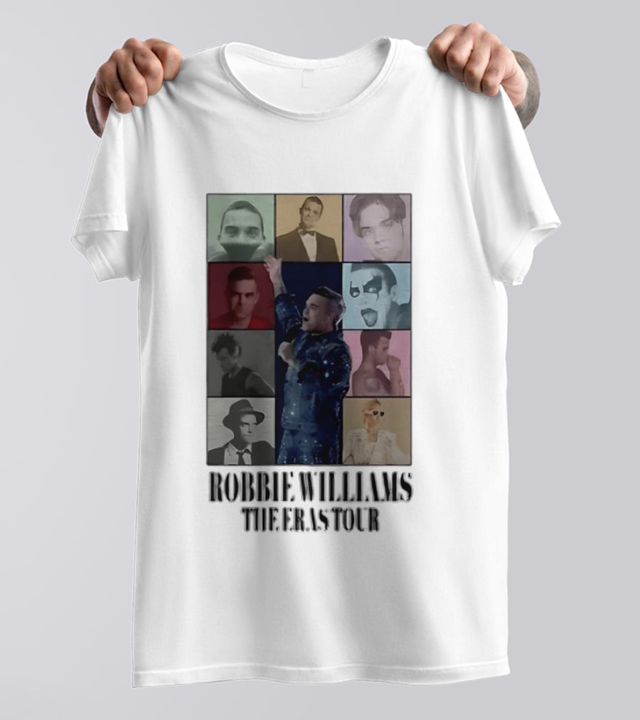 Robbie Williams The Eras Tour Collage Style Portraits T-Shirt