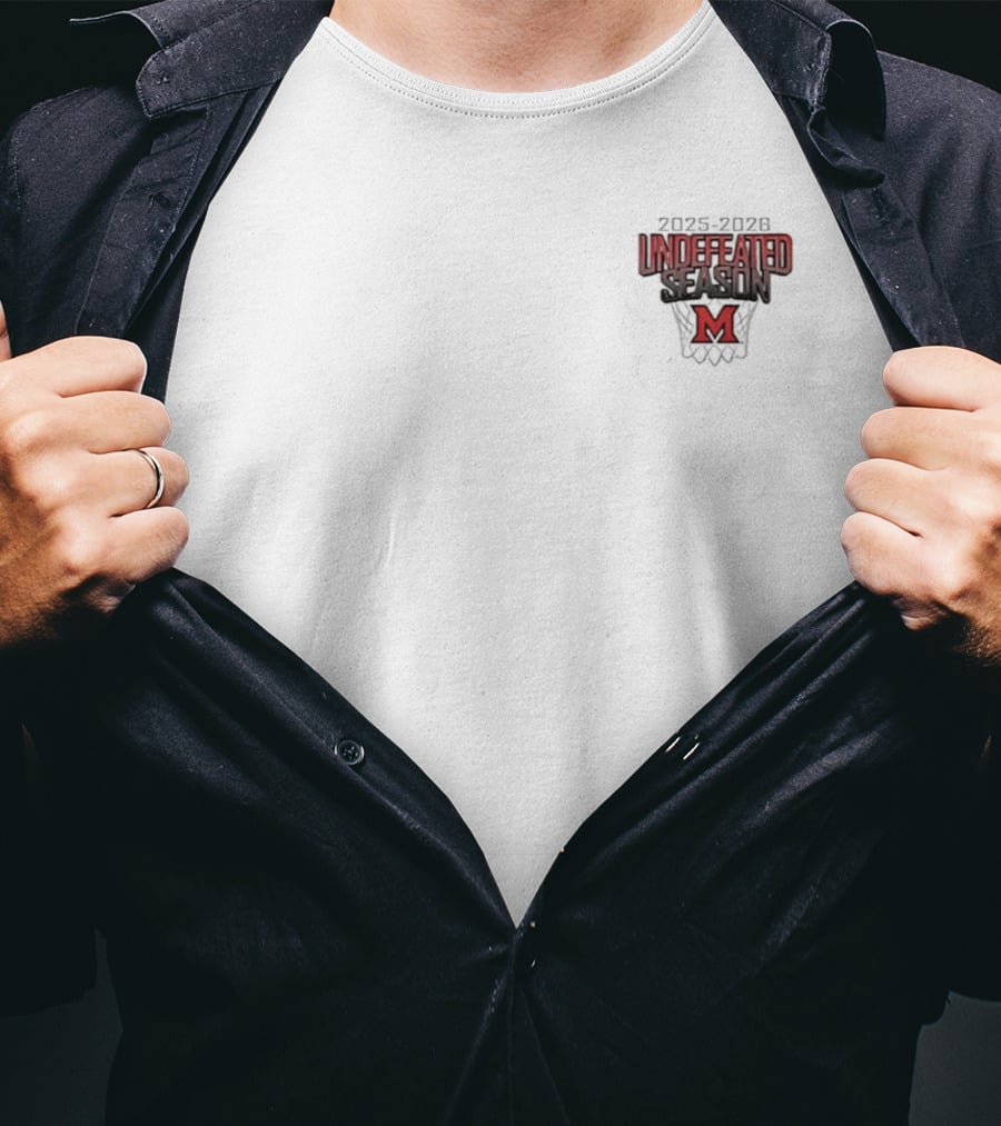 2025 2026 Undefeated Season Miami RedHawks Basketball M T-Shirt