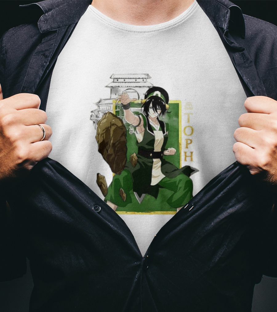 Toph Beifong Earthbending Avatar Character Art With Ba Sing Se T-Shirt