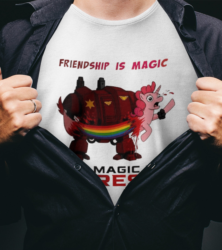 Friendship Is Magic But Magic Is Heresy Unicorn Rainbow T-Shirt