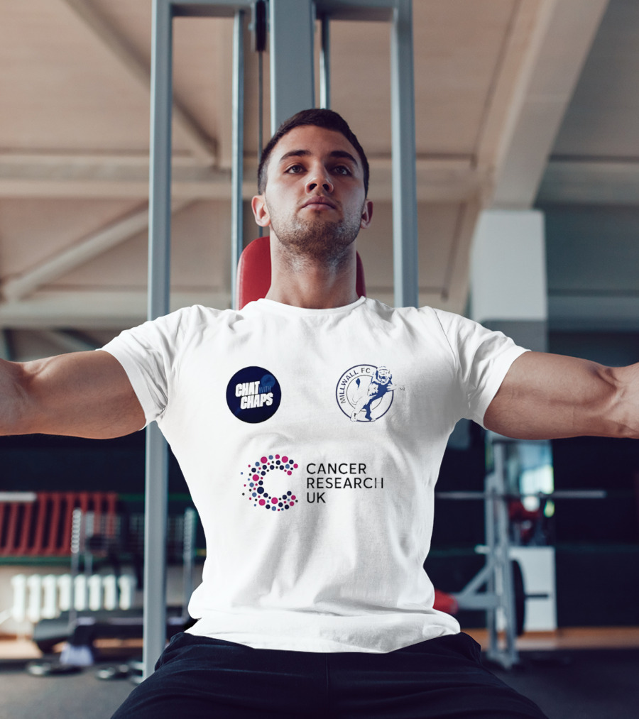 Chat With Chaps Millwall FC Cancer Research UK Collaboration T-Shirt