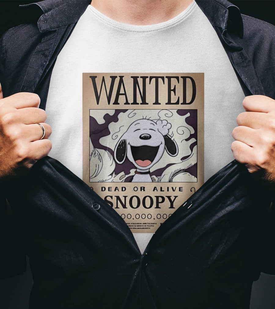 Wanted Dead Or Alive Snoopy Peanuts 3 Billion Bounty T-Shirt